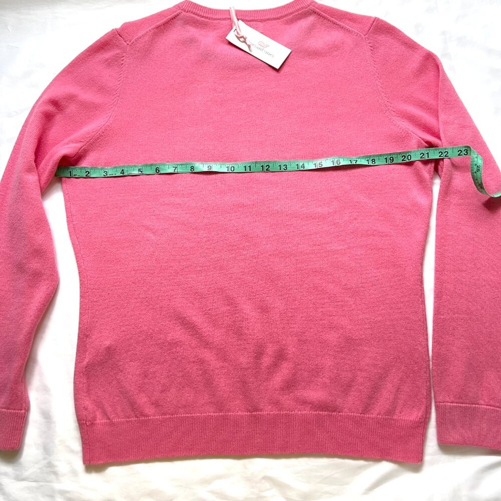 NWT Vineyard vines cashemer bland pink pullover top L - Picture 8 of 12